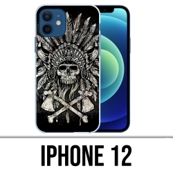 Coque iPhone 12 - Skull Head Plumes