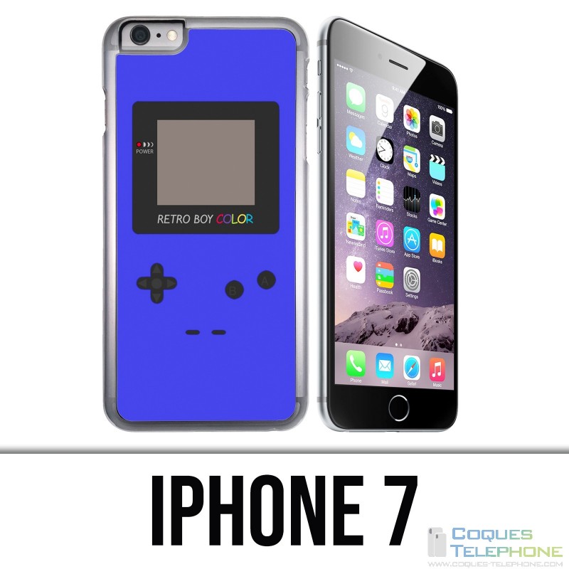 Coque iPhone 7 - Game Boy Color Bleu