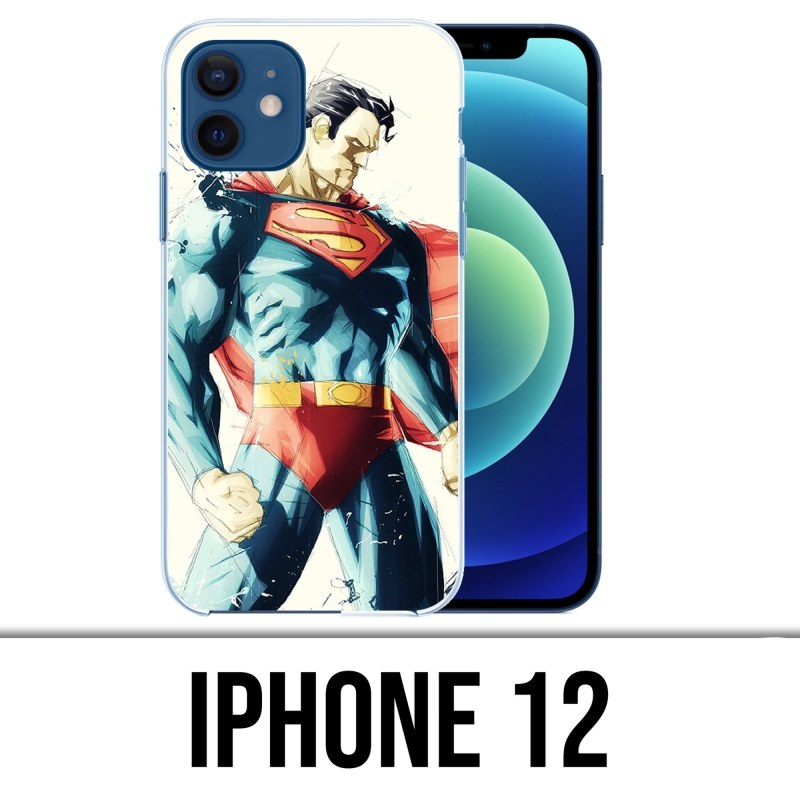 Coque iPhone 12 - Superman Paintart