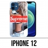 Coque iPhone 12 - Supreme Girl Dos