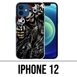 Coque iPhone 12 - Tete Mort Pistolet