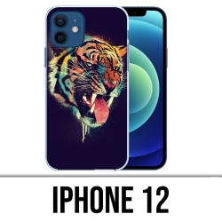 Custodia per iPhone 12 - Pittura Tiger
