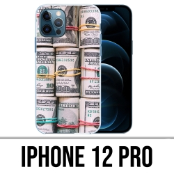 Funda para iPhone 12 Pro - Billetes de dólares enrollados