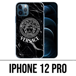 IPhone 12 Pro Case - Versace Black Marble
