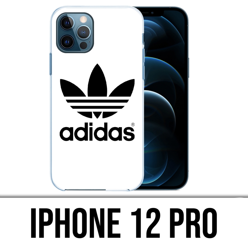 Coque iPhone 12 Pro - Adidas Classic Blanc