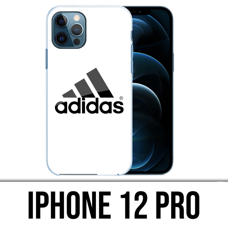 Coque iPhone 12 Pro - Adidas Logo Blanc