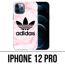 Coque iPhone 12 Pro - Adidas Marble Pink