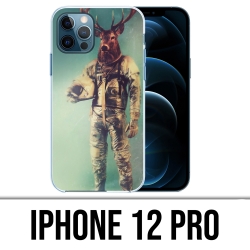 Coque iPhone 12 Pro - Animal Astronaute Cerf