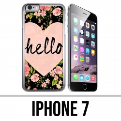 Coque iPhone 7 - Hello Coeur Rose