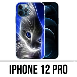 Custodia per iPhone 12 Pro - Gatto occhi blu