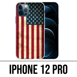 Coque iPhone 12 Pro - Drapeau Usa
