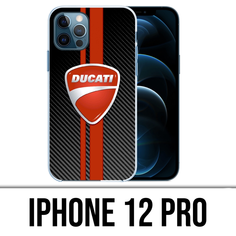 Funda para iPhone 12 Pro - Ducati Carbon
