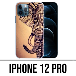 IPhone 12 Pro Case - Vintage Aztec Elephant