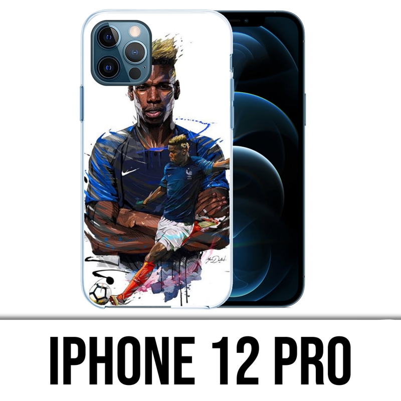 Coque iPhone 12 Pro - Football France Pogba Dessin