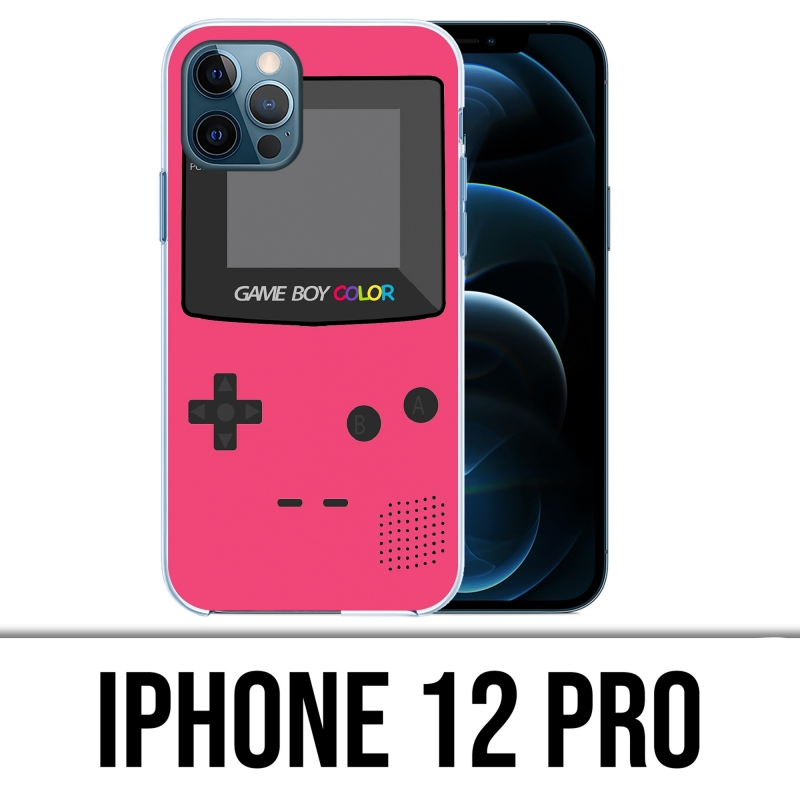 Coque iPhone 12 Pro - Game Boy Color Rose