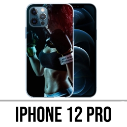 Coque iPhone 12 Pro - Girl Boxe