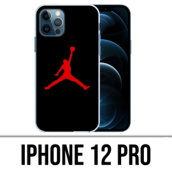 Coque iPhone 12 Pro - Jordan Basketball Logo Noir