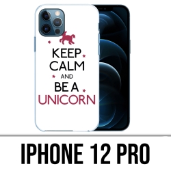 Custodia per iPhone 12 Pro - Keep Calm Unicorn Unicorn
