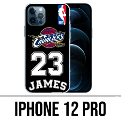 Coque iPhone 12 Pro - Lebron James Noir