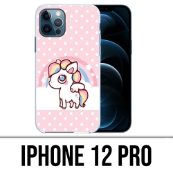 Coque iPhone 12 Pro - Licorne Kawaii