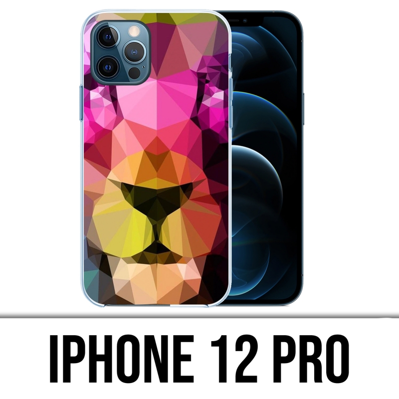 Custodia per iPhone 12 Pro - Leone geometrico
