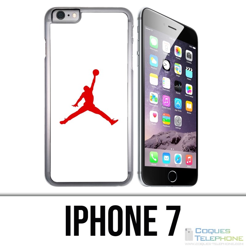 Coque iPhone 7 - Jordan Basketball Logo Blanc