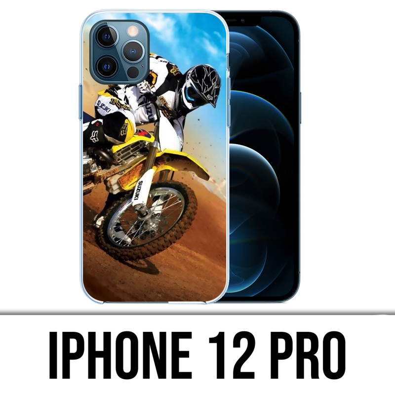Coque iPhone 12 Pro - Motocross Sable