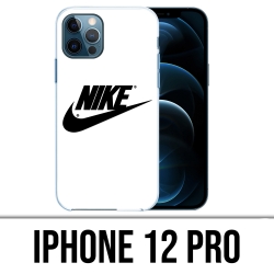 Coque iPhone 12 Pro - Nike Logo Blanc