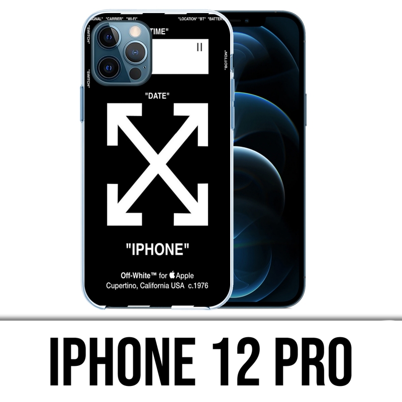 Coque iPhone 12 Pro - Off White Noir