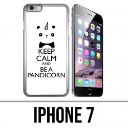 Custodia per iPhone 7 - Mantieni la calma Pandicorn Panda Unicorn
