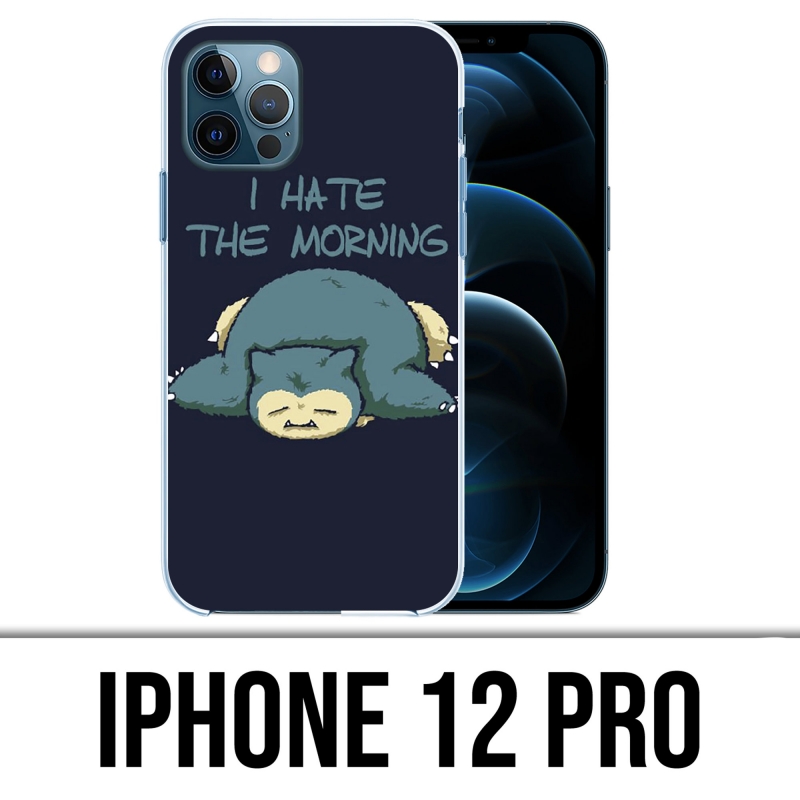 Funda para iPhone 12 Pro - Pokémon Snorlax Hate Morning