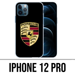 Funda para iPhone 12 Pro - Logo Porsche Negro