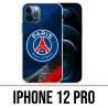 Coque iPhone 12 Pro - Psg Logo Metal Chrome
