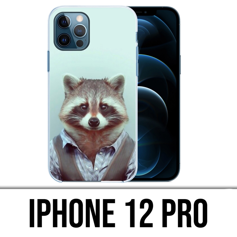Coque iPhone 12 Pro - Raton Laveur Costume