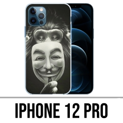 Coque iPhone 12 Pro - Singe Monkey Anonymous