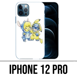 Funda para iPhone 12 Pro - Stitch Pikachu Baby
