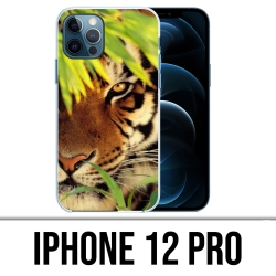 Coque iPhone 12 Pro - Tigre Feuilles