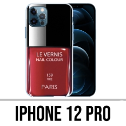 Coque iPhone 12 Pro - Vernis Paris Rouge