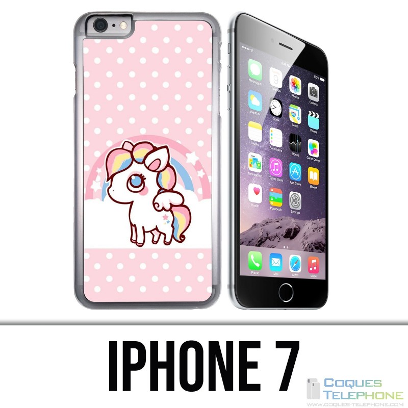 Custodia per iPhone 7 - Unicorno Kawaii
