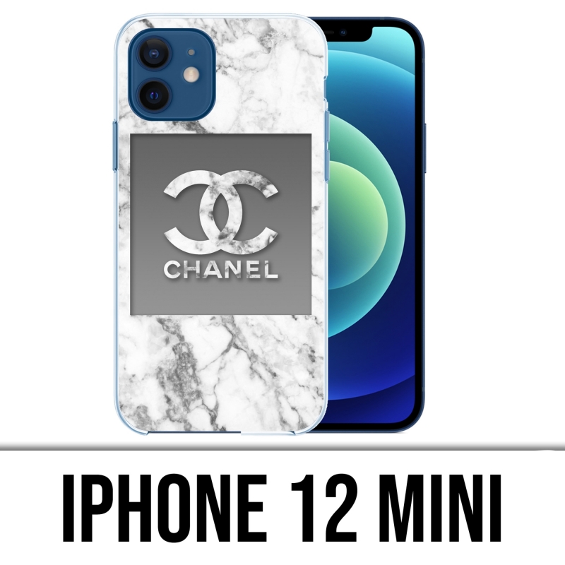 Funda para iPhone 12 mini - Chanel White Marble
