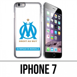 Coque iPhone 7 - Logo Om Marseille Blanc