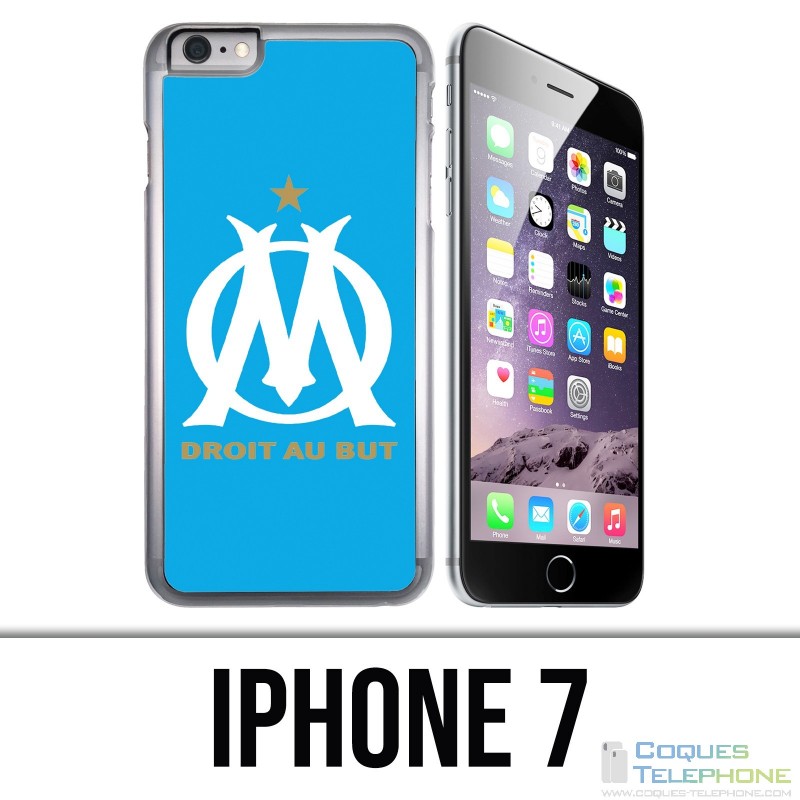 Coque iPhone 7 - Logo Om Marseille Bleu