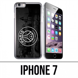 Coque iPhone 7 - Logo Psg Fond Black