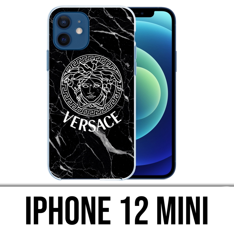 Custodia per iPhone 12 mini - Marmo nero Versace