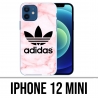 Coque iPhone 12 mini - Adidas Marble Pink
