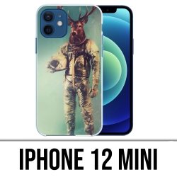Custodia per iPhone 12 mini - Cervo animale astronauta