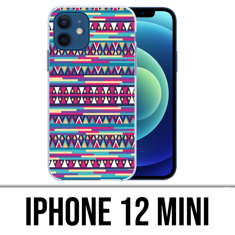 Custodia per iPhone 12 mini - rosa azteque