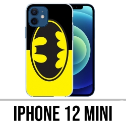 Coque iPhone 12 mini - Batman Logo Classic Jaune Noir