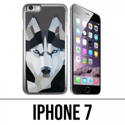 Coque iPhone 7 - Loup Husky Origami
