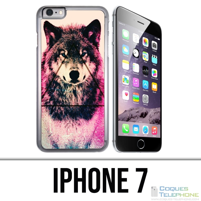 Coque iPhone 7 - Loup Triangle